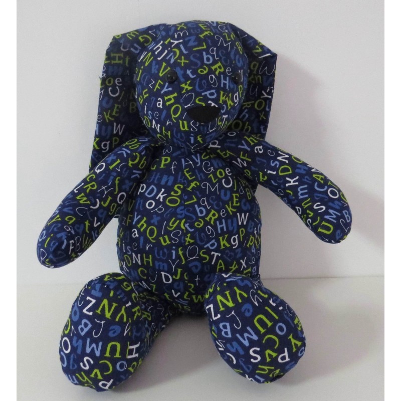 knuffel konijn blauw 38cm