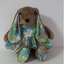knuffel konijn 36cm met jurk