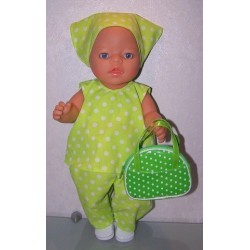 hes setje groen polka dots baby born 43cm