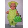 hes setje groen polka dots baby born 43cm