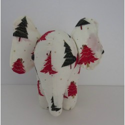 knuffel olifant wit kerst staand 25/30cm