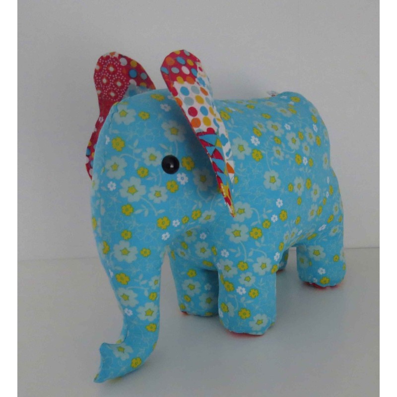 knuffel olifant blauw staand 25/30cm
