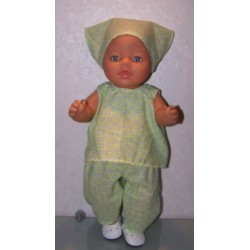 hes setje groen bloemen baby born 43cm