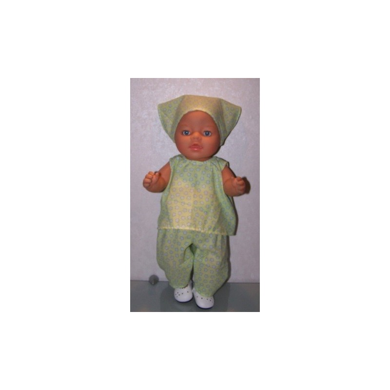 hes setje groen bloemen baby born 43cm