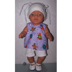 hes setje lila dieren  baby born 43cm