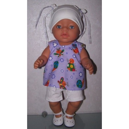 hes setje lila dieren  baby born 43cm