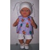 hes setje lila dieren  baby born 43cm