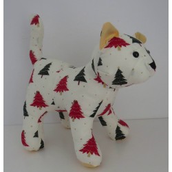 knuffel kat kerst 35/25cm