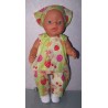hes setje strawberry shortcake fruit baby born 43cm