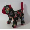 knuffel kat groen kerstsokken 35/25cm