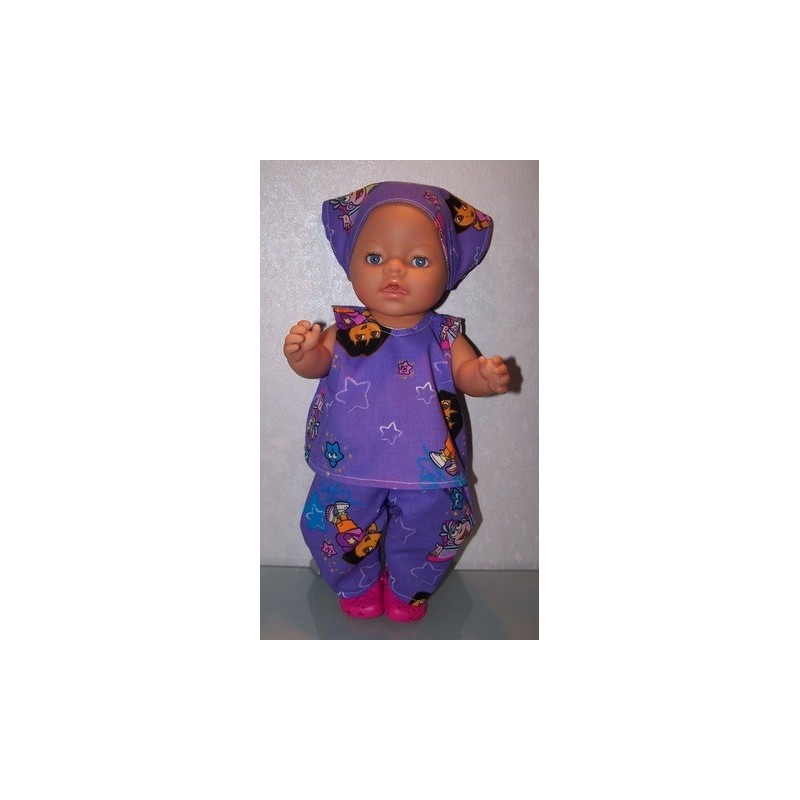 hes setje dora paars baby born 43cm
