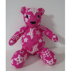 knuffel beer hard roze met sterren 46cm