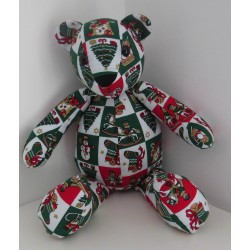 knuffel beer kerst groen 46cm