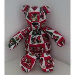 knuffel beer kerst rood 46cm