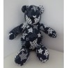 knuffel beer donker blauw met sterren 38cm