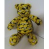 knuffel beer leger print geel 30cm