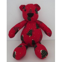 knuffel beer rood kerstbomen 30cm