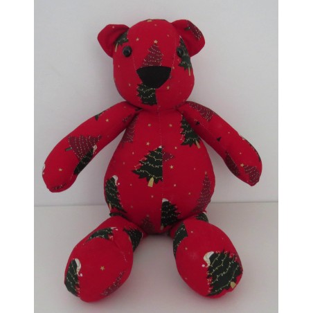 knuffel beer rood kerstbomen 30cm