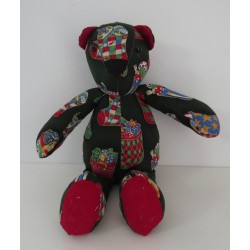 knuffel beer groen kerstsokken 30cm
