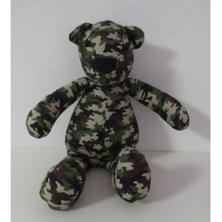 knuffel beer leger print grpen 30cm