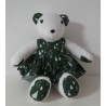 knuffel beer 36cm met kerstjurk groen
