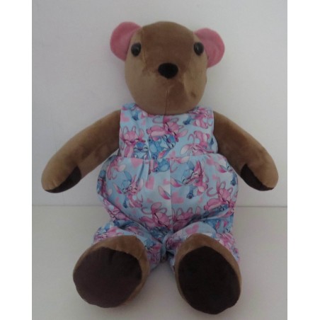 knuffel beer 36cm met stitch pakje roze