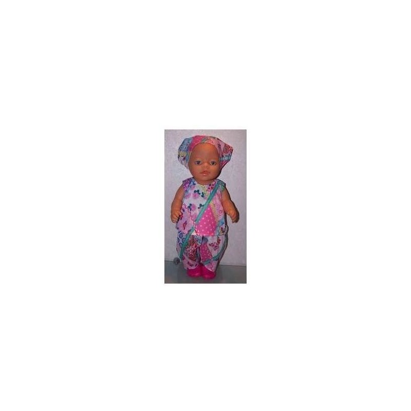 hes setje weber ruit roze baby born 43cm