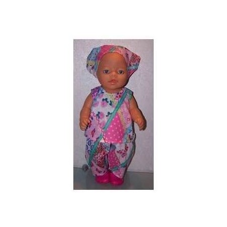 hes setje weber ruit roze baby born 43cm