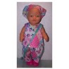 hes setje weber ruit roze baby born 43cm