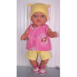 hes setje strawberry shortcake tea  roze baby born 43cm