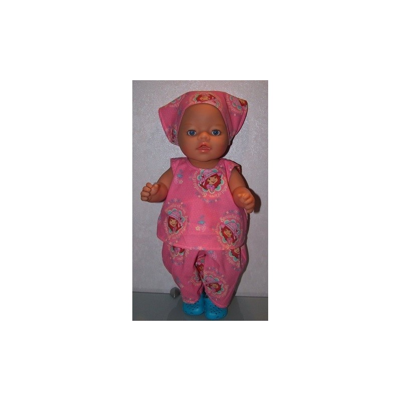 hes setje strawberry shortcake tea  roze baby born 43cm