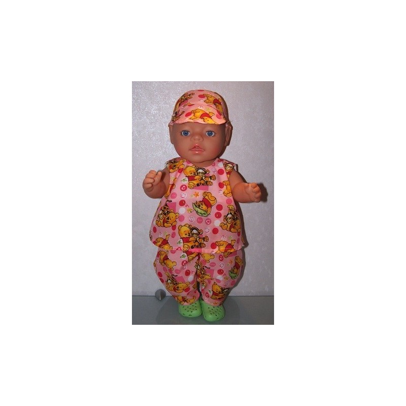 hes setje winnie the pooh roze baby born 43cm