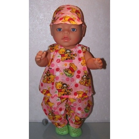 hes setje winnie the pooh roze baby born 43cm