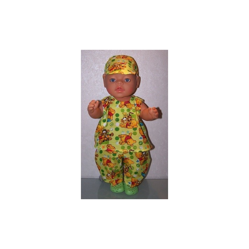 hes setje winnie the pooh groen baby born 43cm