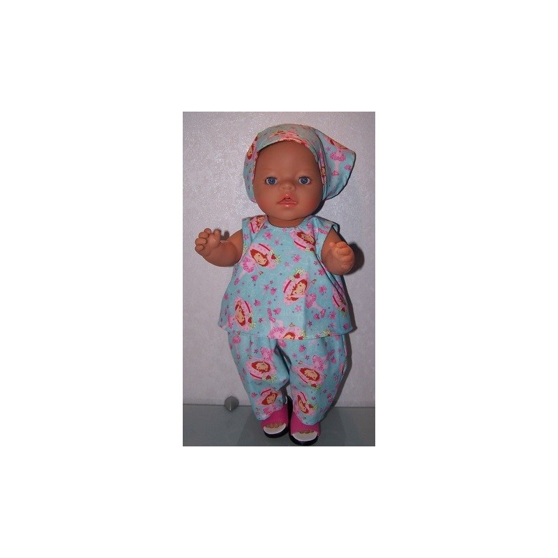 hes setje strwberry shortcake tutu baby born 43cm