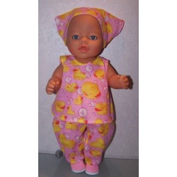hes setje roze eendjes  baby born 43cm