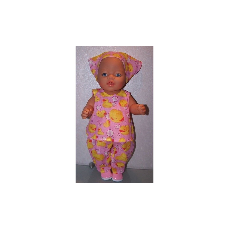 hes setje roze eendjes  baby born 43cm