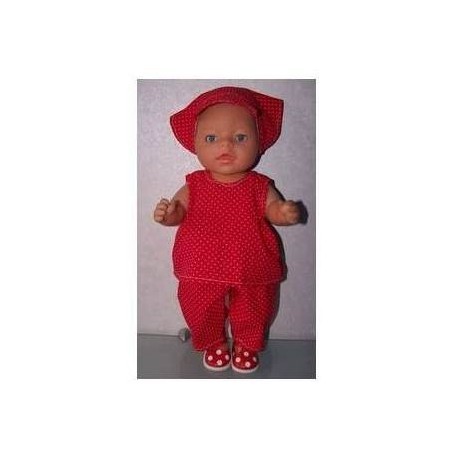hes setje rood stippen baby born 43cm