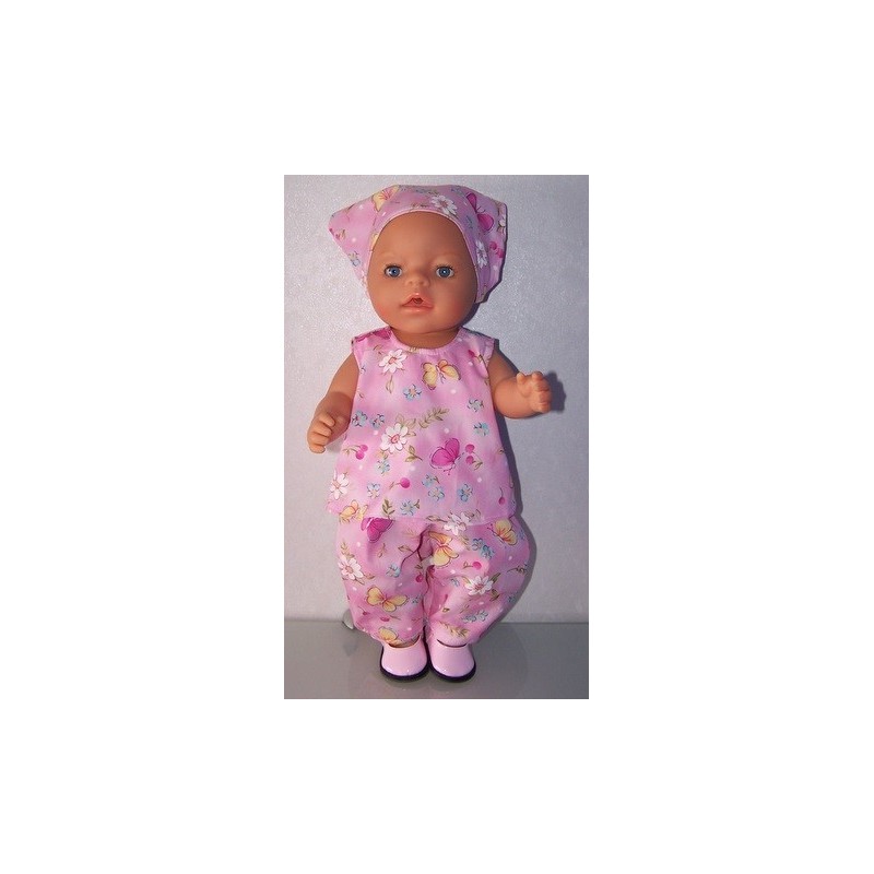 hes setje roze vlinders baby born 43cm