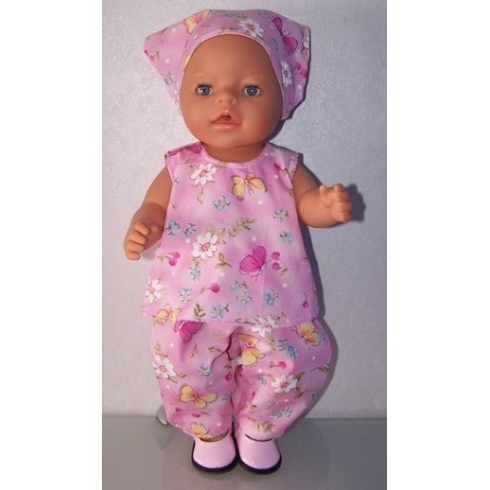 hes setje roze vlinders baby born 43cm