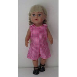 strandpakje roze geruit baby born 43cm