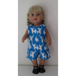 strandpakje blauw olifanten  baby born 43cm