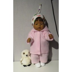 complete set roze met vogels baby born 43cm