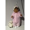 complete set roze met vogels baby born 43cm