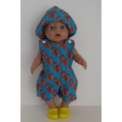 strandpakje blauw eekhoorn baby born 43cm