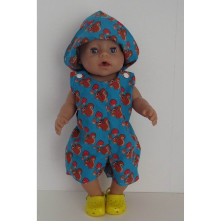 strandpakje blauw eekhoorn baby born 43cm
