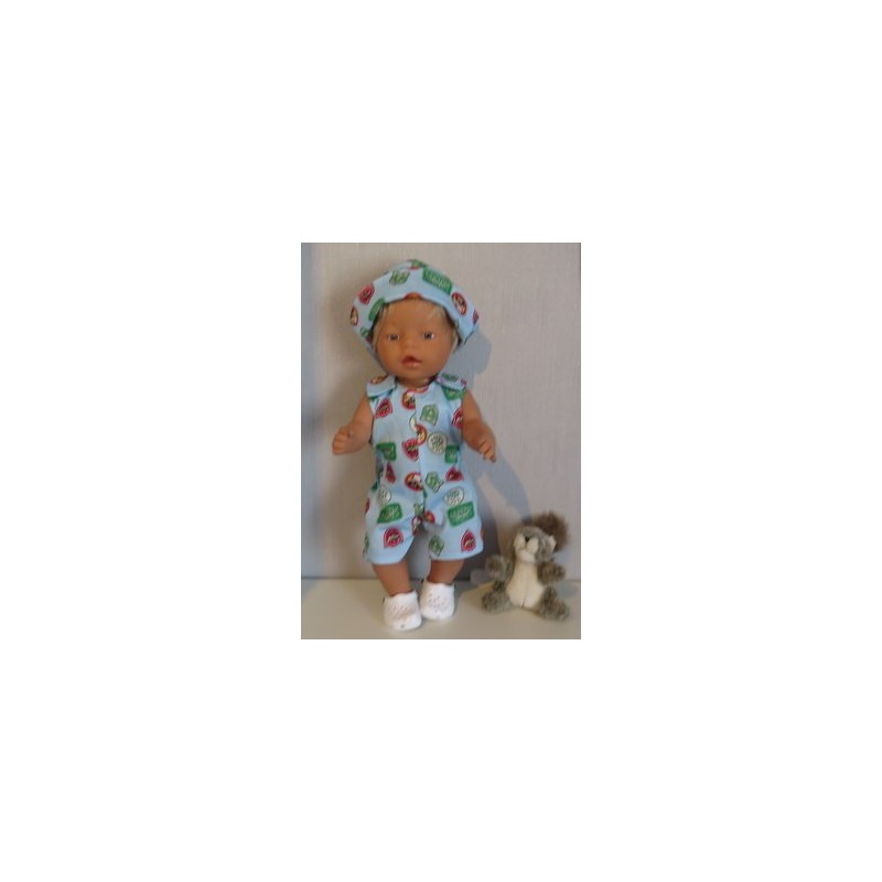 strandpakje classic cars blauw baby born 43cm