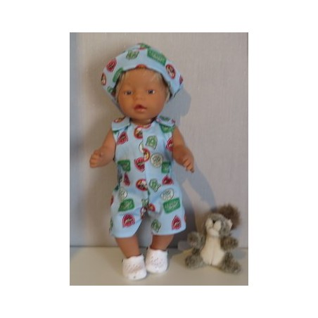 strandpakje classic cars blauw baby born 43cm