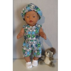 strandpakje groen verkeersborden baby born 43cm