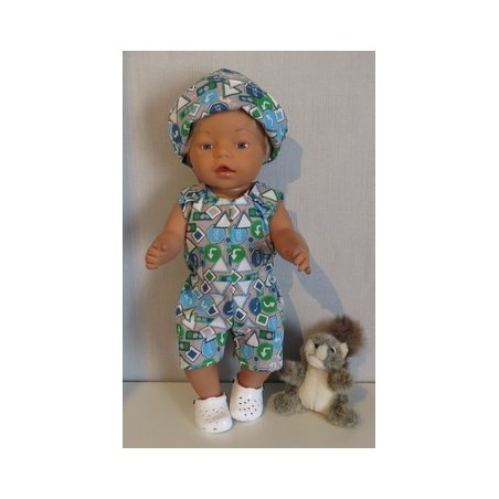 strandpakje groen verkeersborden baby born 43cm